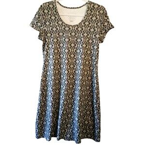 Merrell Womens Dress Opti-Wick UPF 30 Gray Patterned Size X-Small Cap Sleeve